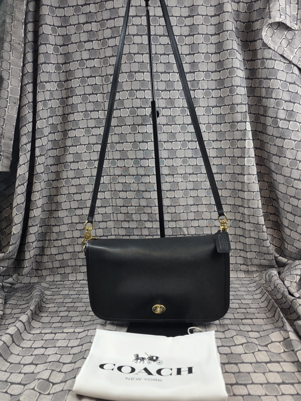 Coach Vintage Convertible Black Leather All Original Clutch